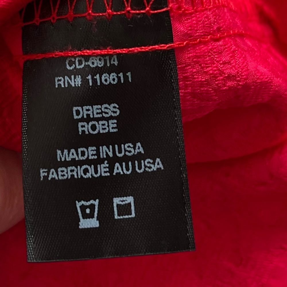 AMADI Esther Square Neckline Red Mini Dress Size Small Trendy Pretty Dainty - Picture 6 of 12